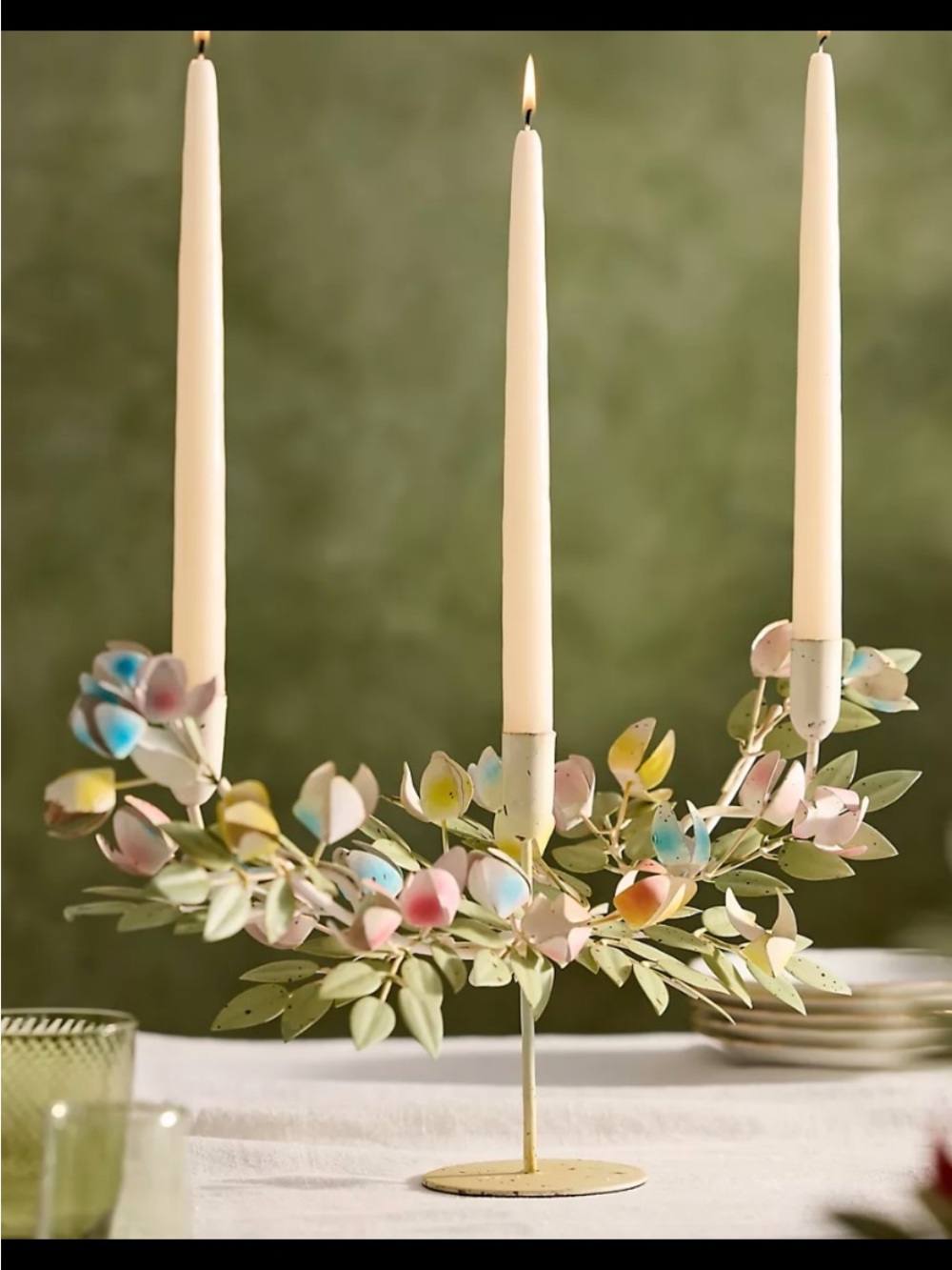 Anthropologie Tulip Iron Taper holder. Large.